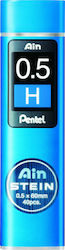 Pentel 40 Mine Creion Mecanic Ainstein Grosime 0.5mm Tipul H