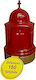 HOMie Plastic Memorial Electric Tribute Candle Red 150 Days Burning Time 8x8x15cm