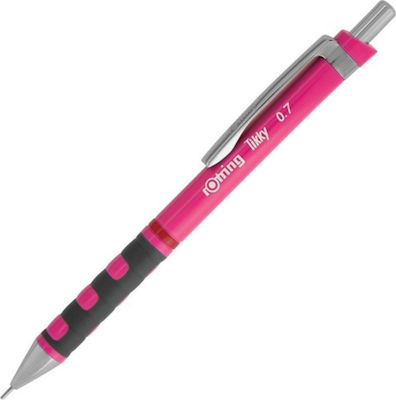 Rotring Tikky Creion mecanic de desen 0.7mm cu Radiera Neon Pink