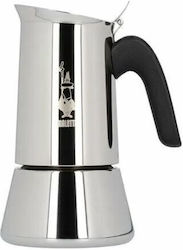Bialetti New Venus Induction Espresso Kocher 10 Tassen Silber