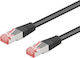 Goobay S/FTP Cat.6 Gigabit Netzwerkkabel Ethernet 1m Schwarzes