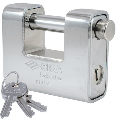 Cisa Steel Padlock Monoblock with Key 65mm 1pcs