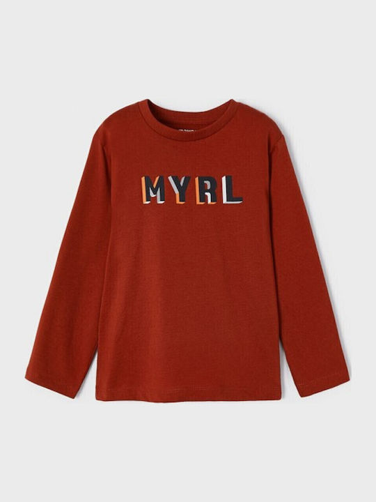 Mayoral Kids' Shirt Long Sleeve Navy Blue Winte...