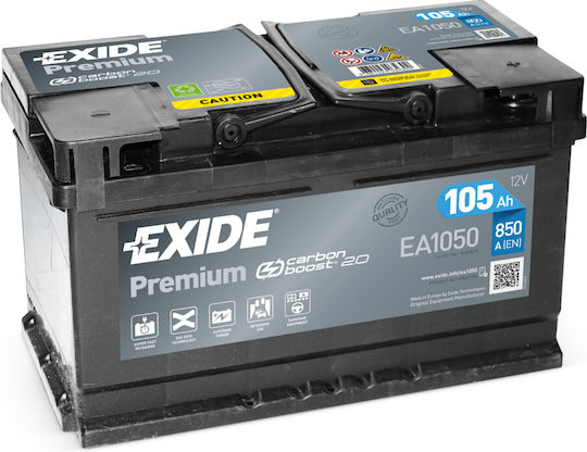 Exide Car Battery with 105Ah Capacity and 850A CCA