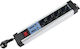 REV Power Strip 4 Positions with 2 USB-A, Switch and Cable 2.2m