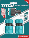 Total THWS030301 Conector rapid pentru țevi de apă 3τμχ 13mm