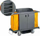 Dianomiki Hotel Plastic Housekeeping Cart with Dimensions W150xD54xH128cm. 1pcs