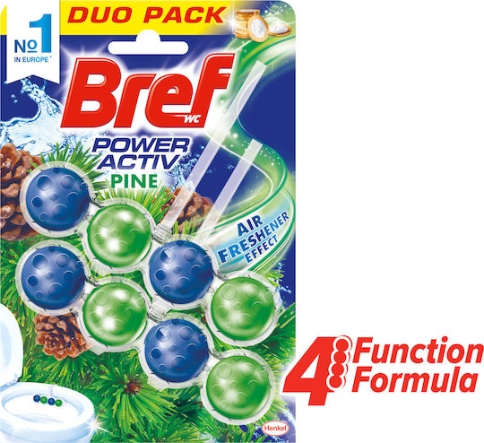 Bref Power Active Block Toilet with Scent Pine 2x50gr