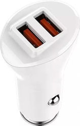 Ldnio Car Charger White Total Intensity 3A with Ports: 2xUSB with Cable Micro-USB