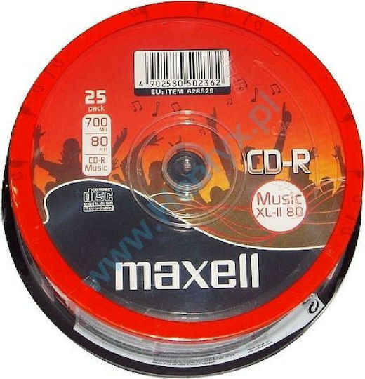 Maxell Recordable CD-R 16x 700MB Cake Box 25pcs