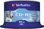 Verbatim Εγγράψιμα CD-R 52x Printable 700MB Cake Box 50τμχ