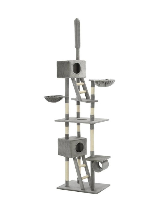 vidaXL Scratching Post Cat Trees Gray Ceiling 5 levels 135x80x260cm