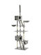 vidaXL Scratching Post Cat Trees Gray Ceiling 5 levels 135x80x260cm