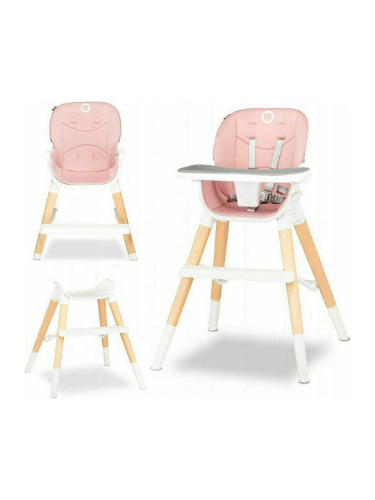 Lionelo Mona Highchair 4 in 1 & Fabric Seat Bubblegum