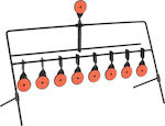 vidaXL Metal Shooting & Archery Target 34x50cm 91932