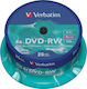 Verbatim Επανεγγράψιμα DVD-RW 4x 4.7GB Cake Box 25τμχ
