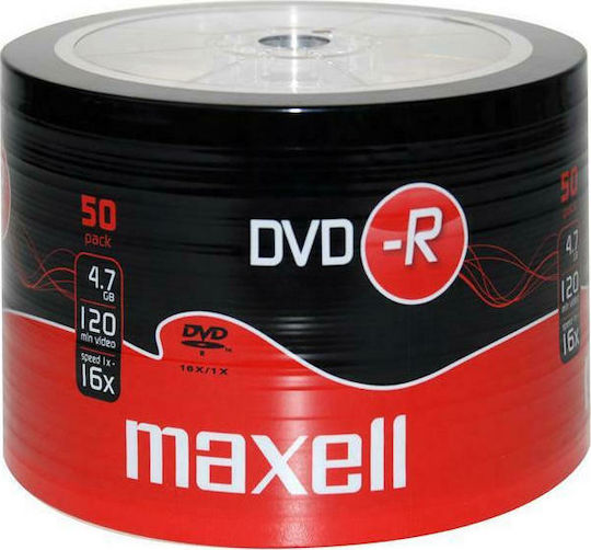 Maxell Εγγράψιμα DVD-R 16x 4.7GB Cake Box 50τμχ