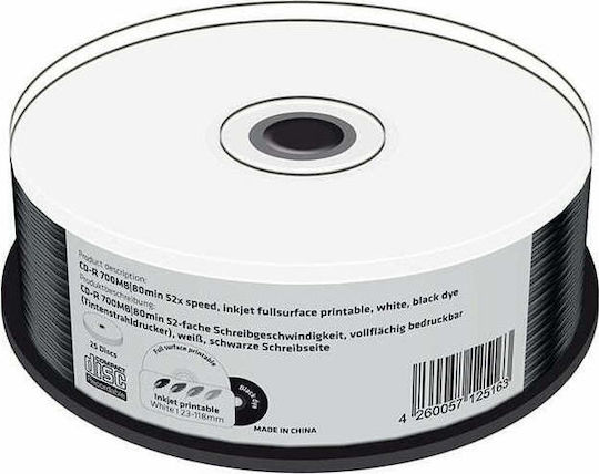 MediaRange Εγγράψιμα CD-R 52x 700MB Cake Box 25τμχ