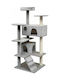 vidaXL Scratching Post Cat Trees Gray 5 levels 67x67x125cm