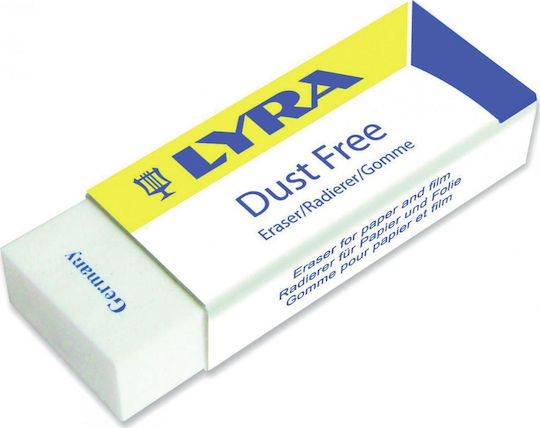 Lyra Eraser for Pencil and Pen Dust Free 39x16x11mm 1pcs White