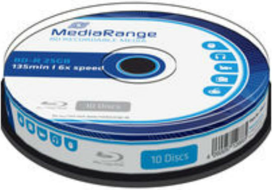 MediaRange Записваеми BD-R 6x 25ГБ Кутия за торта 10бр