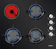 Luxell V6-31PYF Autonomous Cooktop with Natural Gas & Electric Burners and Locking Function 59x52cm