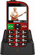 Evolveo Easyphone FM Dual SIM Handy mit Großen Tasten Rot