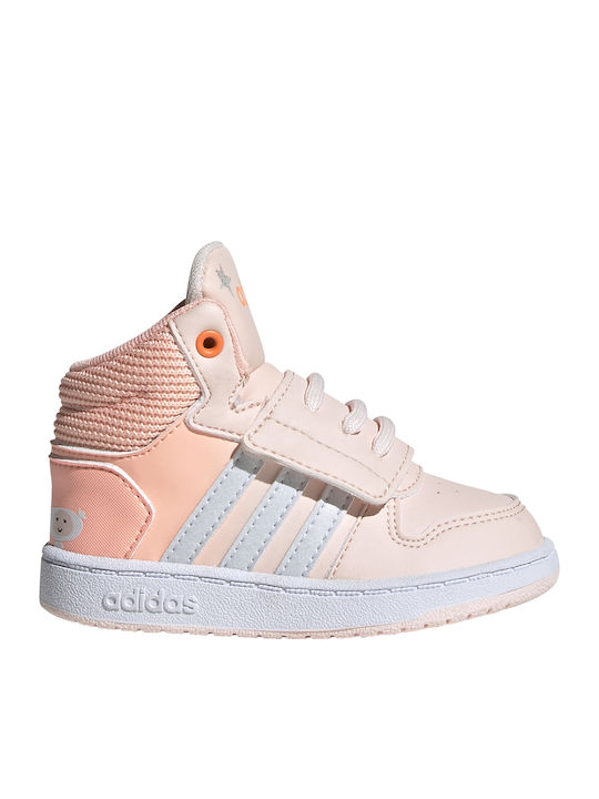 Hoops Mid 2.0 I Αθλητικά Παιδικά Παπούτσια Μπάσκετ με Σκρατς Pink Tint / Cloud White / Light Flash Orange