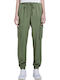 Women's High-waisted Fabric Cargo Trousers Khaki