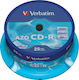 Verbatim Recordable CD-R 52x 700MB Cake Box 25pcs