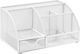 Metal Desk Organizer in White Color 22x14x14cm.