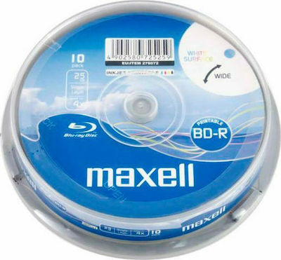 Maxell Writable BD-R 4x Printable 25GB 10pcs