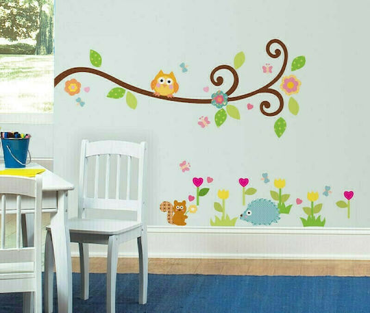 RoomMates Decor Детска стикерна за стена Стена Клон-Кукувица