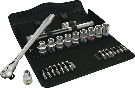 Wera 8100 SC 8 Set de chei tubulare și clichet 1\2" 28buc