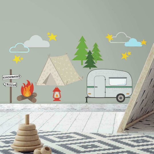 RoomMates Decor Детска стикерна за стена Стена Camping