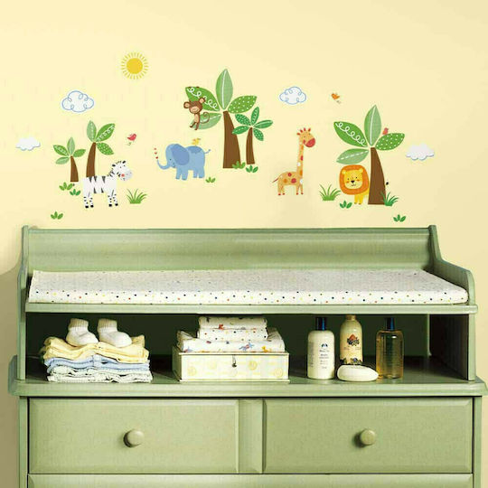 RoomMates Decor Kids Wall Sticker Jungle Animals 47pcs