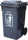 Mopatex Plastic Wheeled Waste Bin 100lt Gray