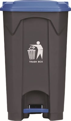 Delta Cleaning Πλαστικός Κάδος Απορριμμάτων με Πεντάλ 87lt Μαύρος