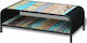 Central Rectangular Coffee Table from Solid Wood Multicolour M100xW50xH35cm