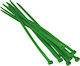 Pack of 100pcs Green Plastic Cable Ties 200x3.6mm 03-512