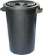 Dianomiki Plastic Waste Bin 75lt Black