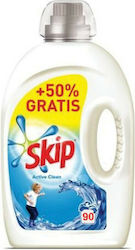 Skip Active Clean Υγρό Απορρυπαντικό Ρούχων 90 Μεζούρες