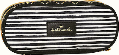 Hallmark Stripes Pencil Case with 1 Compartment White