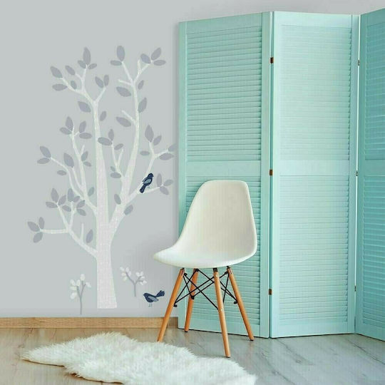 RoomMates Decor Детска стикерна за стена Стена Дърво Бяло - сиво 165x97бр 74бр