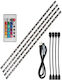 USB TV Strip Light Bandă LED Alimentare USB (5V) RGB Lungime 4x50cm și 60 LED-uri pe Metru cu Telecomandă SMD5050