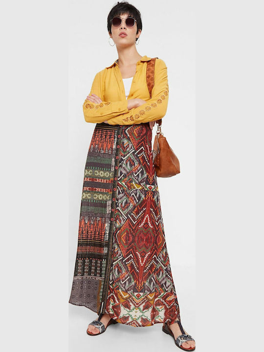 Egina High-waisted Maxi Skirt Red