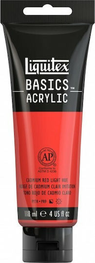 Liquitex Acrylic Color Basics Ακρυλικό Χρώμα Ζωγραφικής 510 Cadmium Red Light 118ml