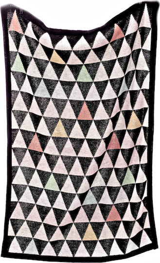 Bizzi Growin Blanket Nursery Swaddling Blankets Black and White Triangle Multicolour 70x90cm