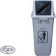 Ram Plastic Waste Bin 60lt Gray