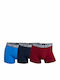 Cristiano Ronaldo Herren Boxershorts Blue / Blue / Bordeaux 3Packung